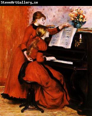 Pierre Renoir Two Young Girls at the Piano